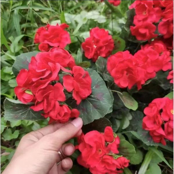 Artificial Silk Hibiscus Flower Red Home Decorative Artificial Plants