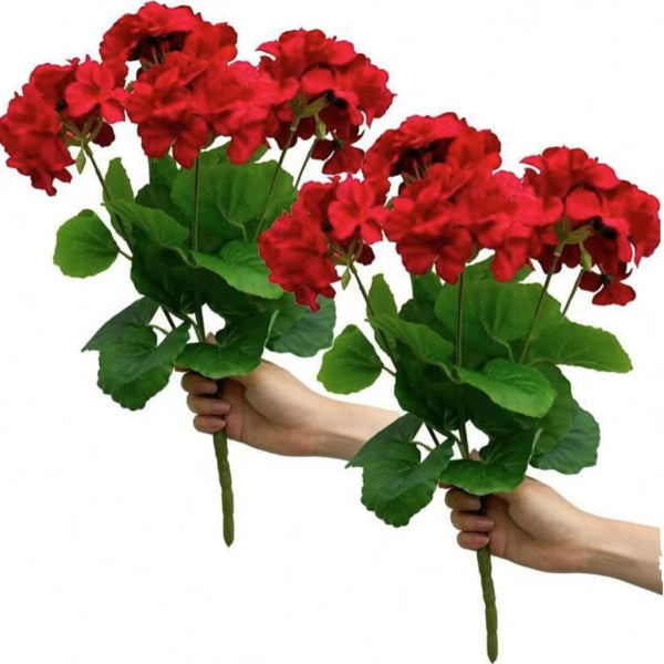 Artificial Silk Hibiscus Flower Rose Red Artificial Plants