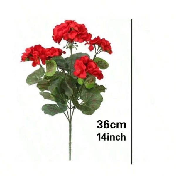 Artificial Silk Hibiscus Flower Rose Red Artificial Plants