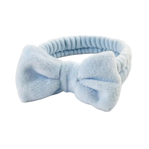 Plush Bow Headband Blue Women's Soft Comfortable All Match Headbands