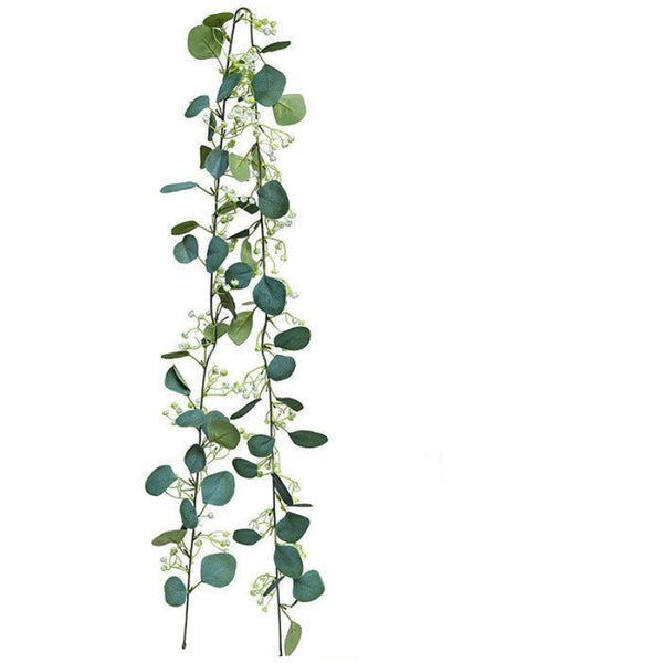 Artificial Eucalyptus Aquatic Vine 60 Heads 2 Forks N Artificial Plants