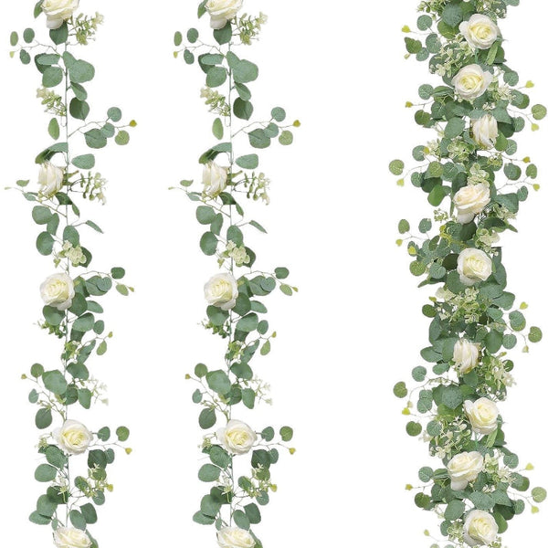 Artificial Eucalyptus Flower Vine White 100 200Cm Artificial Plants