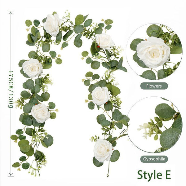 Artificial Eucalyptus Flower Vine White 100 200Cm Artificial Plants