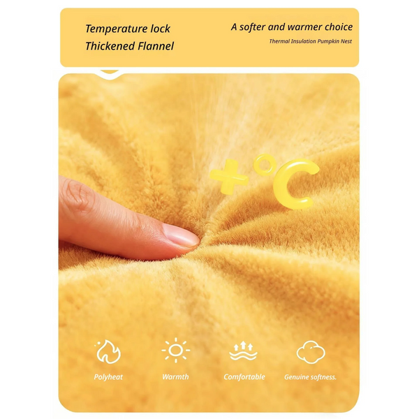 Yellow Pumpkin Pet Bed Medium Size Plush Pet Beds