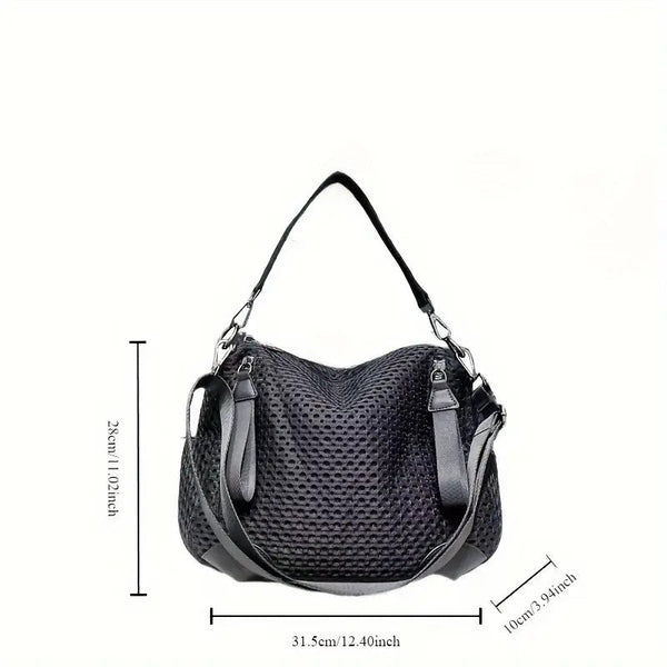Womens Fashionable Mesh Paneled Crossbody Bag Large Capacity Lightweight Travel Vacation Sports Women's Bags & Handbags