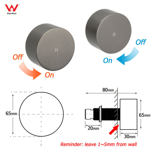 Wels Gun Metal Round 10" Twin Shower Head 3 Modes Handheld Slide Rail Hot Cold Taps Set Shower Heads & Combos