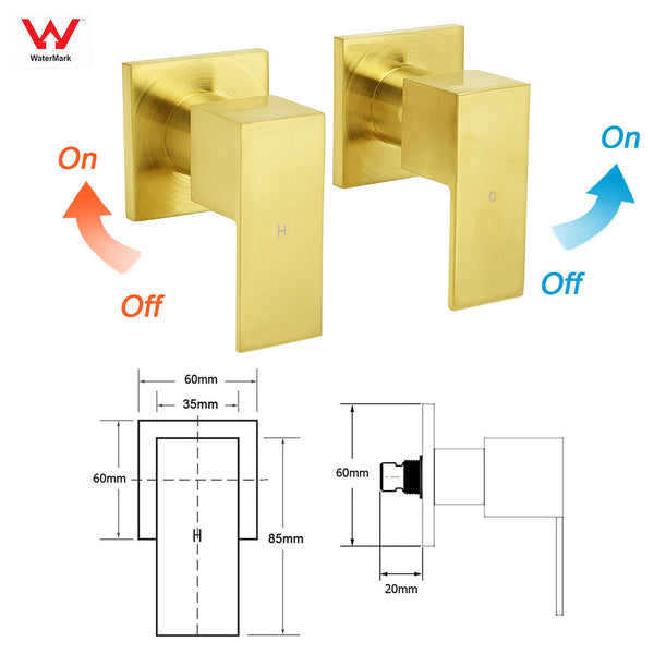 Brushed Gold Square 10" Rain Head 3 Mode Handheld Sliding Rail Wall Arm Dual Shower Taps Set Shower Heads & Combos