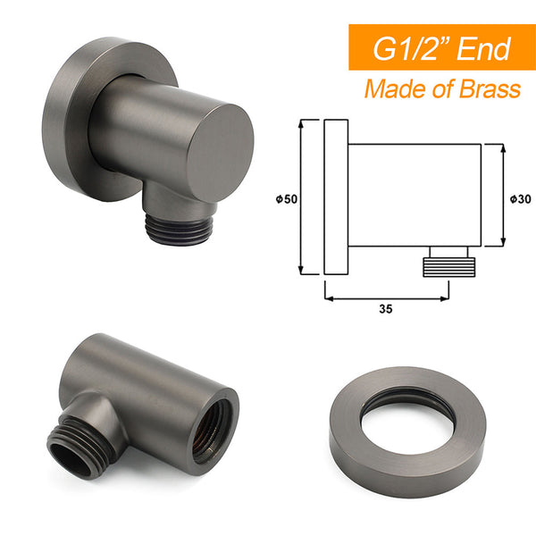 Wels Gun Metal 2In1 Shower Set Square 10" Rain Head Handheld Adjustable Silde Rail Combo Shower Heads & Combos