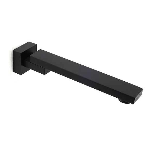 Matte Black Square Bathtub Faucet 180A Swivel Water Spout Outlet Basin Watermark Bath Taps