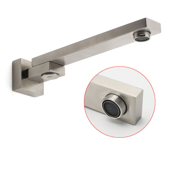 Brushed Nickel Square Stainless Steel Swivel Spout Bathtub Bubble Faucet Outlet Bath Taps