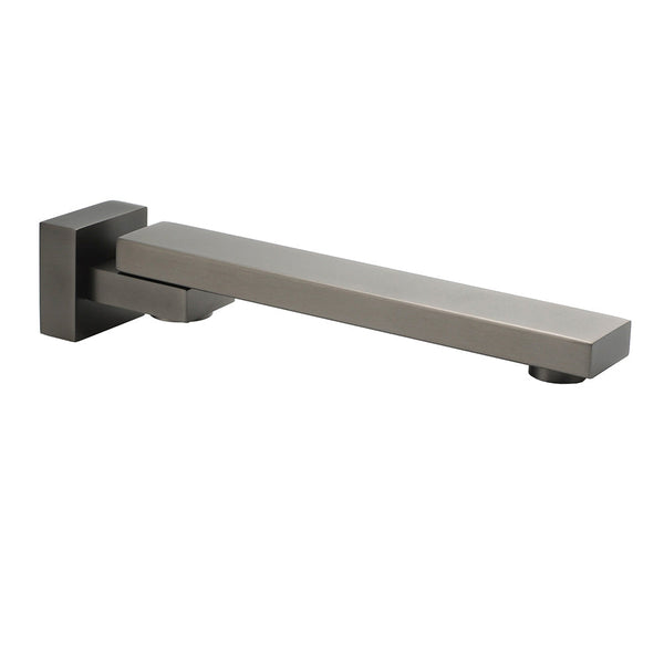Gun Metal Square Stainless Steel 180 Swivel Bathtub Faucet Water Outlet Spout Bath Taps