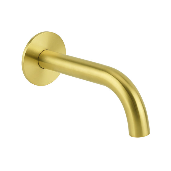 Brushed Gold 150Mm Round Curve Faucet Outlet Bathroom Tub Water Filler Spout Set Bath Taps