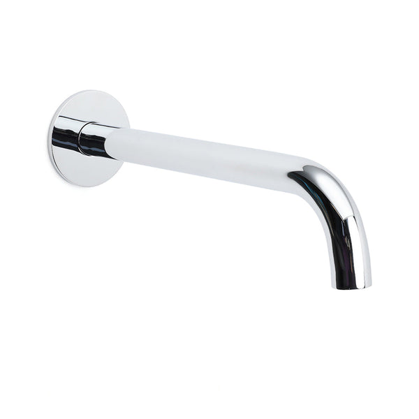 Polisehd Chrome Round 250Mm Long Water Filler Spout Bath Tub Wall Mounted Outlet Bath Taps