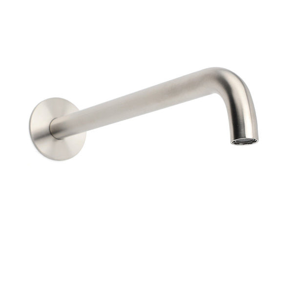 Brushed Nickel 300Mm Extra Long Wall Mounted Extention Bathtub Filler Spout Set Bath Taps
