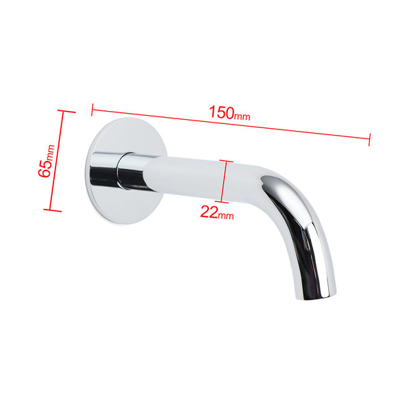 Polisehd Chrome Round Curve Faucet Water Outlet Swivel Bath Tub Filler Spout Set Bath Taps