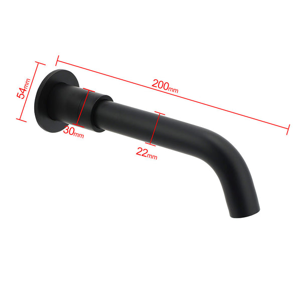 Matt Black Round Wall Mount Basin Faucet Bubble Water Outlet Bath Tub Spout Set Bath Taps