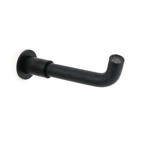 Matt Black Round Wall Mount Basin Faucet Bubble Water Outlet Bath Tub Spout Set Bath Taps
