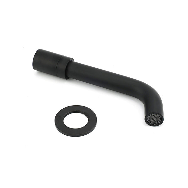Matt Black Round Wall Mount Basin Faucet Bubble Water Outlet Bath Tub Spout Set Bath Taps