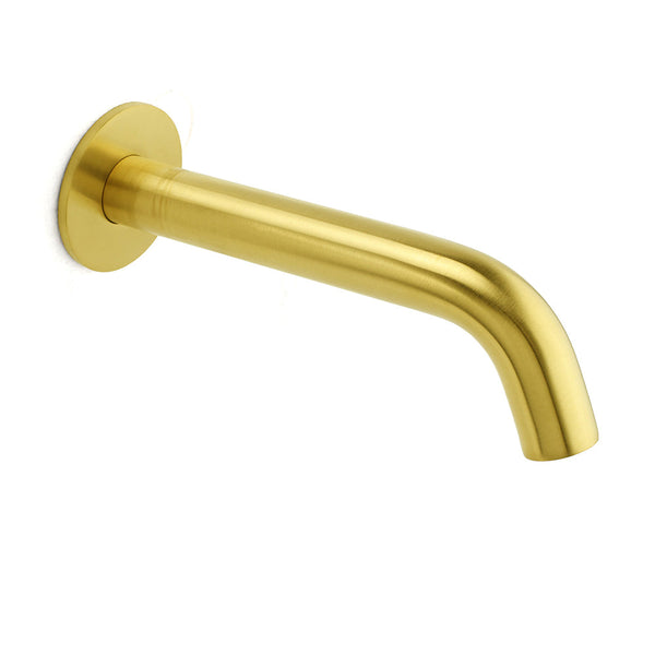 Brushed Gold Round Curve Bathtub Spout Stainless Steel Faucet Water Outlet Tap Bath Taps