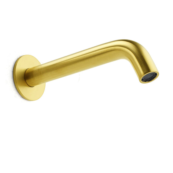 Brushed Gold Round Curve Bathtub Spout Stainless Steel Faucet Water Outlet Tap Bath Taps