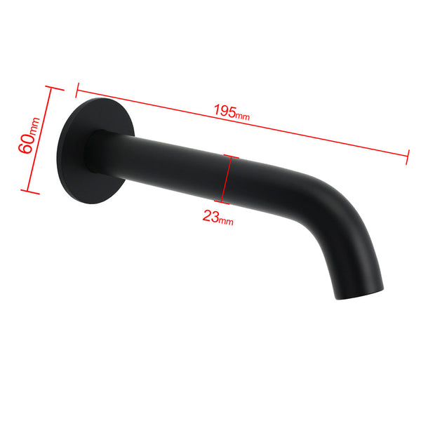 Matt Black Round Basin Faucet Bubble Water Outlet Stainless Steel Bath Tub Spout Bath Taps
