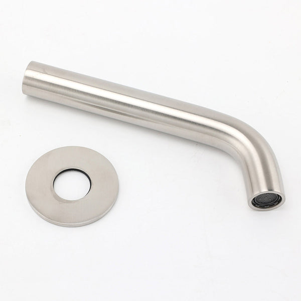 Brushed Nickel Round Curve Basin Bubble Faucet Water Outlet Bath Tub Wall Spout Bath Taps