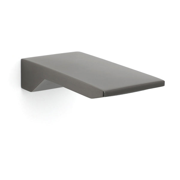 Gun Metal Grey Square Stainless Steel Bathtub Flat Spout Waterfall Filler Outlet Bath Taps