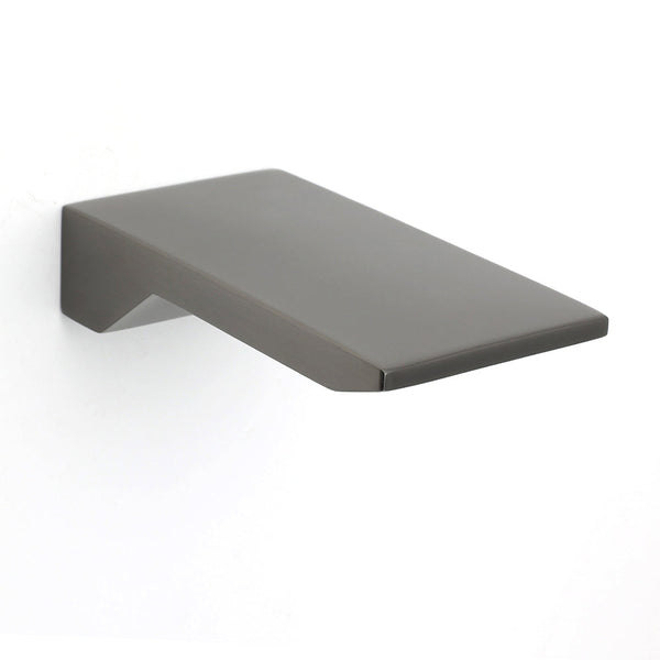 Gun Metal Grey Square Stainless Steel Bathtub Flat Spout Waterfall Filler Outlet Bath Taps