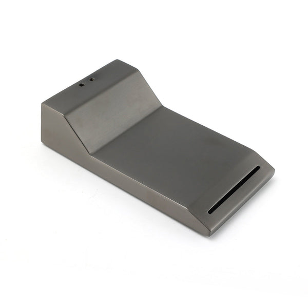 Gun Metal Grey Square Stainless Steel Bathtub Flat Spout Waterfall Filler Outlet Bath Taps