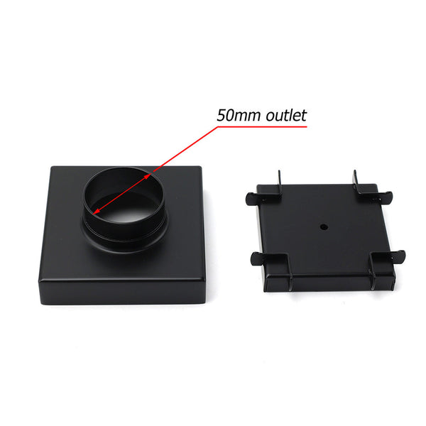 Watermark Matt Black 100X100mm Square Tile Insert Shower Grate Floor Drain 50Mm Waste Drain Grates
