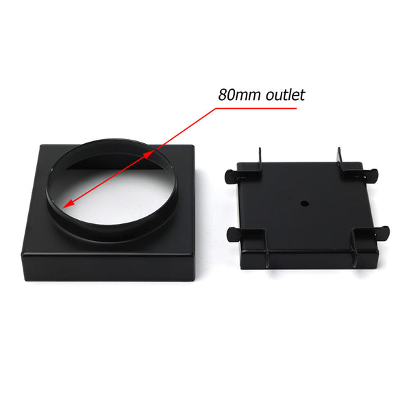 Matt Black Square 100X100mm Tile Insert Floor Drain Shower Grate 80Mm Outlet Waste Drain Grates