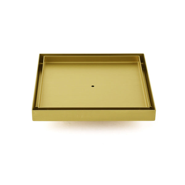 Brushed Gold Large 200Mm Tile Insert Floor Drain Shower Grate 50Mm Waste Outet Drain Grates