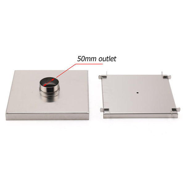 Bathroom 200X200mm Big Square Tile Insert Floor Drain Shower Grate 50Mm Waste Drain Grates