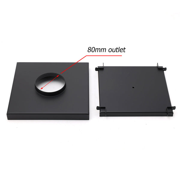 Watermark Matt Black Large 200Mm Tile Insert Floor Drain Shower Grate 80Mm Waste Drain Grates