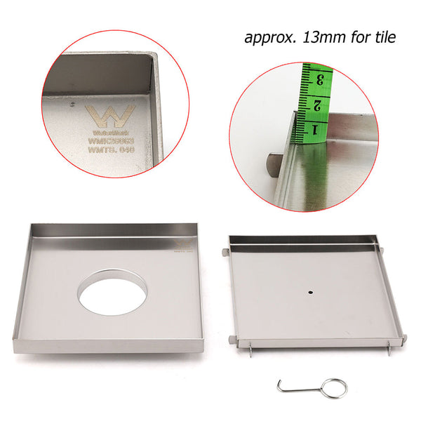 Bathroom Large Square 200X200mm Tile Insert Floor Drain Shower Grate 80Mm Waste Drain Grates