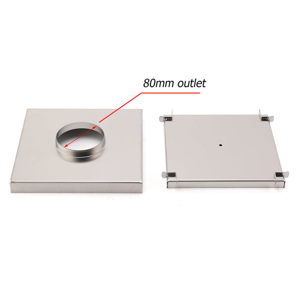 Bathroom Large Square 200X200mm Tile Insert Floor Drain Shower Grate 80Mm Waste Drain Grates