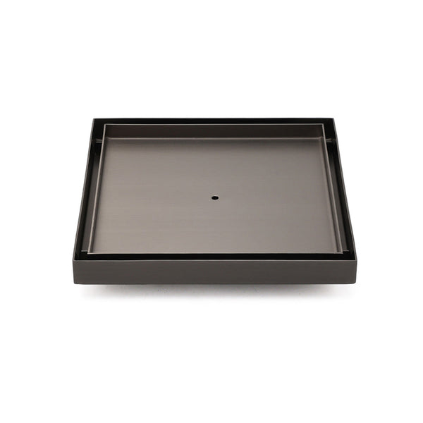 Gun Metal Large Square 200X200mm Tile Insert Floor Drain Shower Grate 80Mm Waste Drain Grates