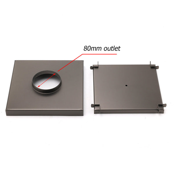 Gun Metal Large Square 200X200mm Tile Insert Floor Drain Shower Grate 80Mm Waste Drain Grates