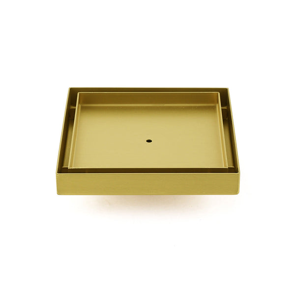 Brushed Gold Square 150X150mm Tile Insert Floor Drain Shower Grate 50Mm Waste Drain Grates