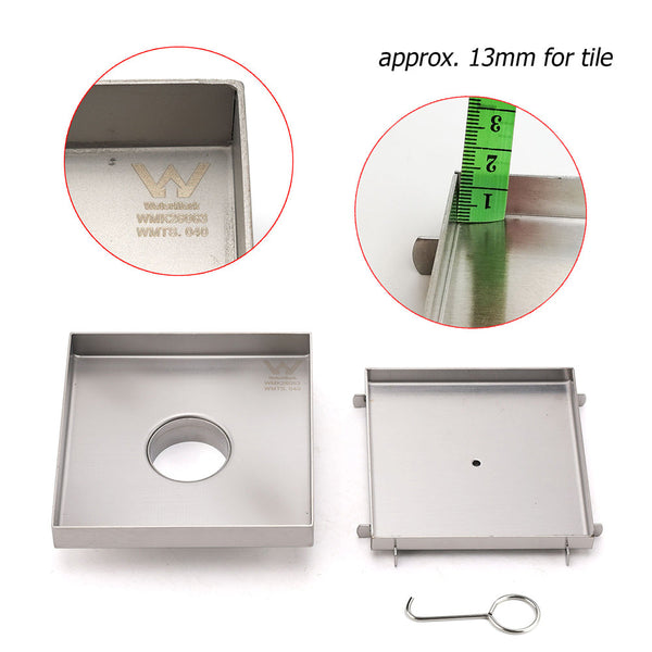 150X150mm Square Tile Insert Floor Drain Stainless Steel Shower Grate 50Mm Waste Drain Grates