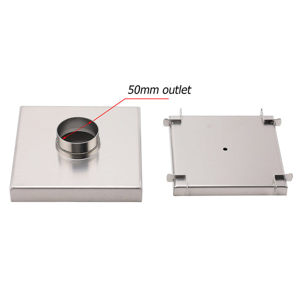 150X150mm Square Tile Insert Floor Drain Stainless Steel Shower Grate 50Mm Waste Drain Grates