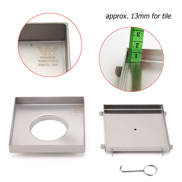 Square 150X150mm Tile Insert Floor Drain 80Mm Waste Stainless Steel Shower Grate Drain Grates
