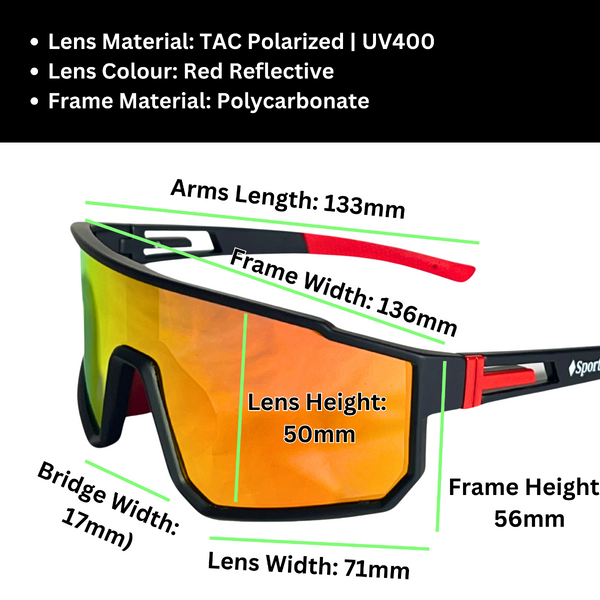 Sportiq Vividshield Red Yellow Sunglasses