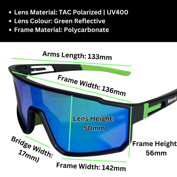 Sportiq Vividshield Green Sunglasses