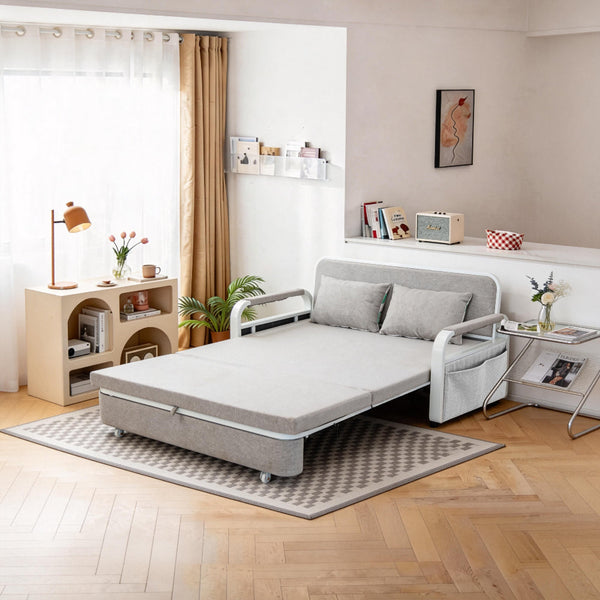 2 In 1 Sofa Bed Beneath Foldable Carbon Hidden Storage 158Cm Sofa Beds