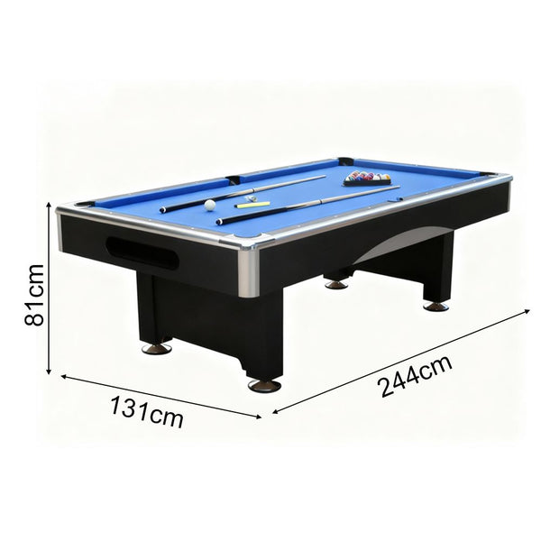 8Ft Billiard Table Velvet Tablecloth With Accessories Blue Billiard Tables