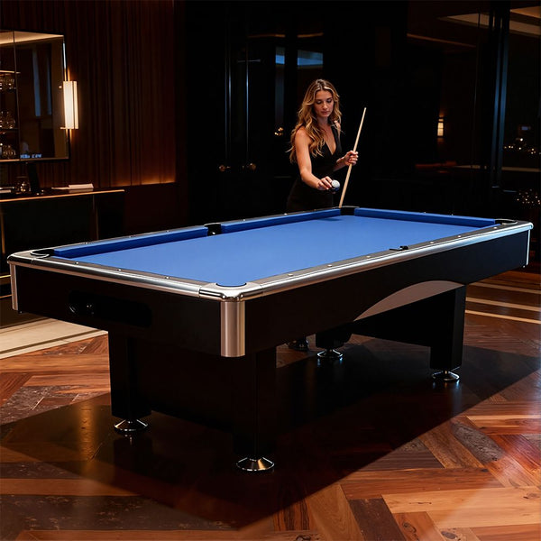 8Ft Billiard Table Velvet Tablecloth With Accessories Blue Billiard Tables