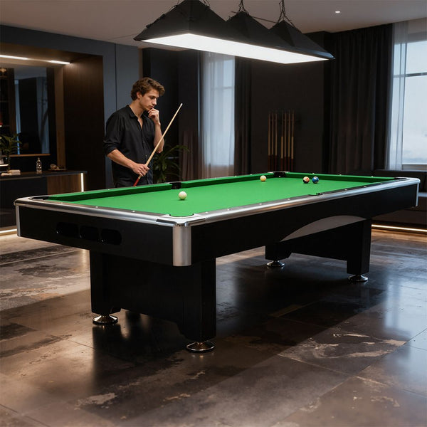 8Ft Billiard Table Velvet Tablecloth With Accessories Green Billiard Tables