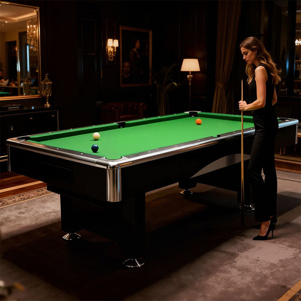 8Ft Billiard Table Velvet Tablecloth With Accessories Green Billiard Tables