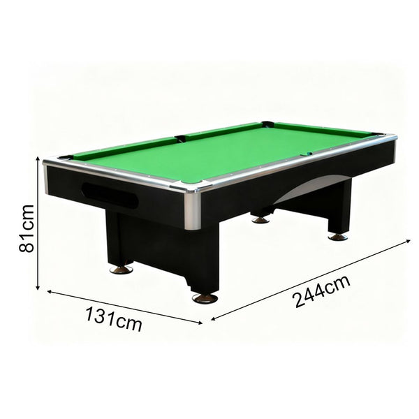 8Ft Billiard Table Velvet Tablecloth With Accessories Green Billiard Tables
